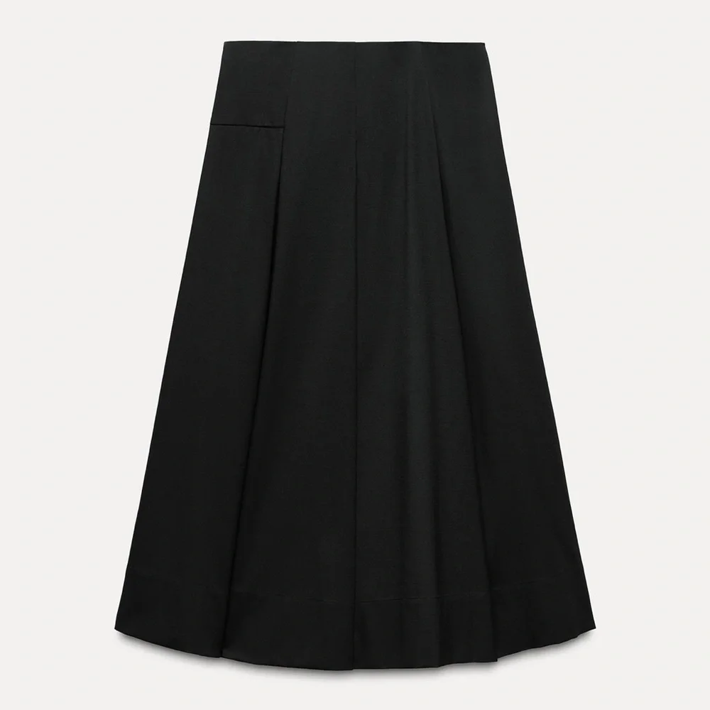 BOX PLEAT MIDI SKIRT ZW COLLECTION